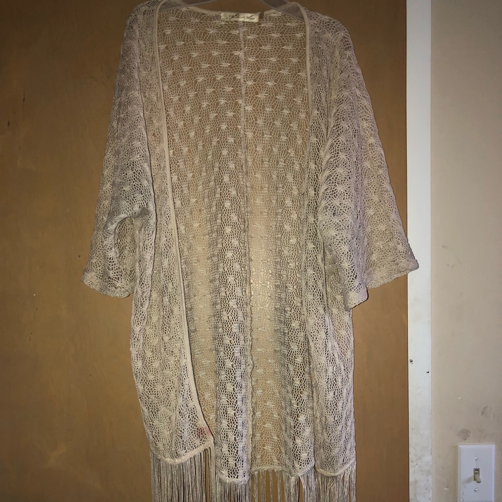 Nude lace camono